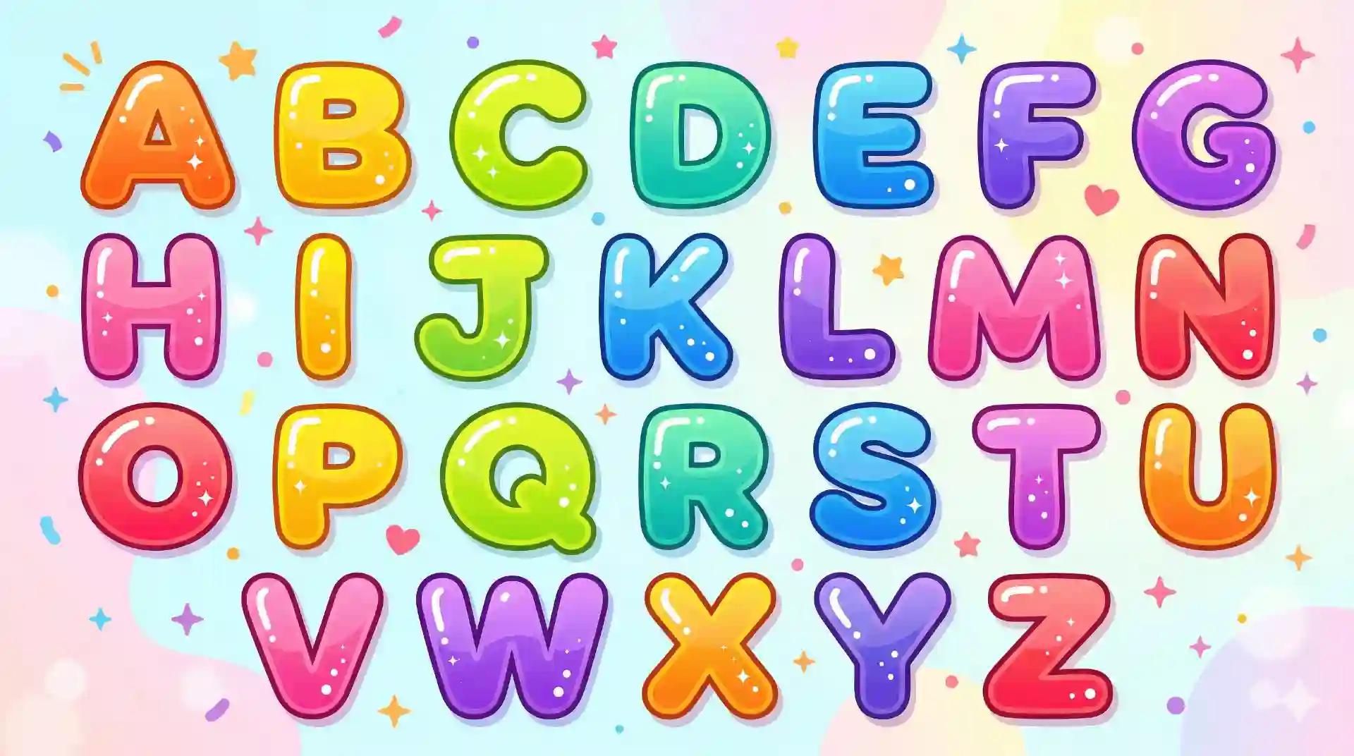 bubble letters alphabet