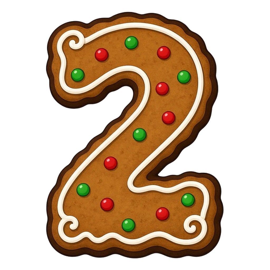 Christmas gingerbread bubble number 2