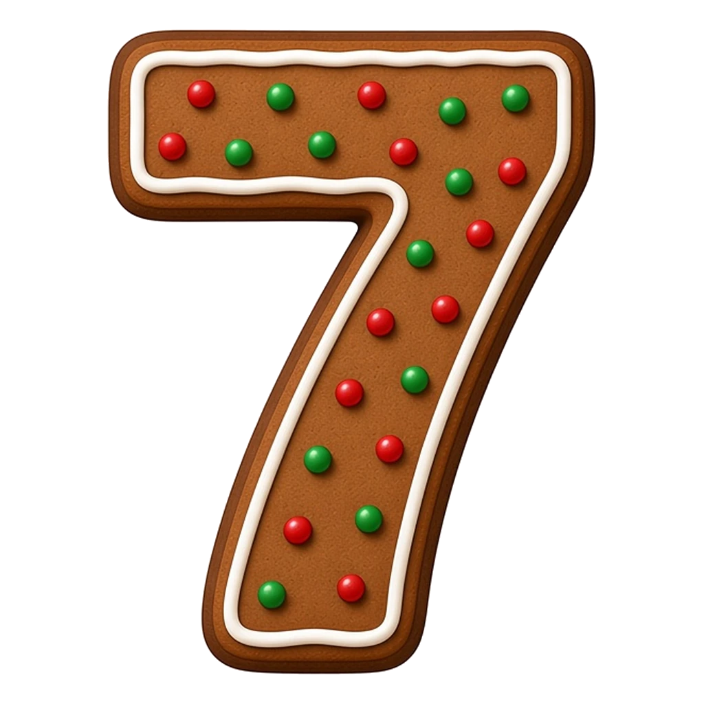 Christmas gingerbread bubble number 7
