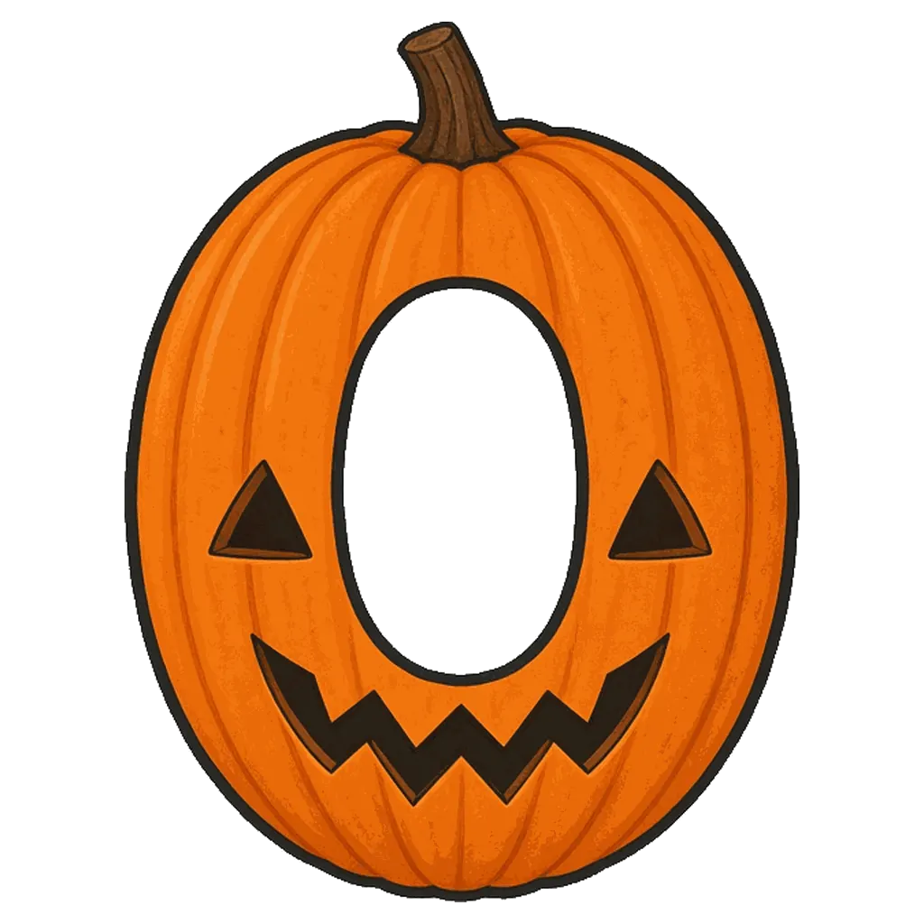 Halloween bubble number 0