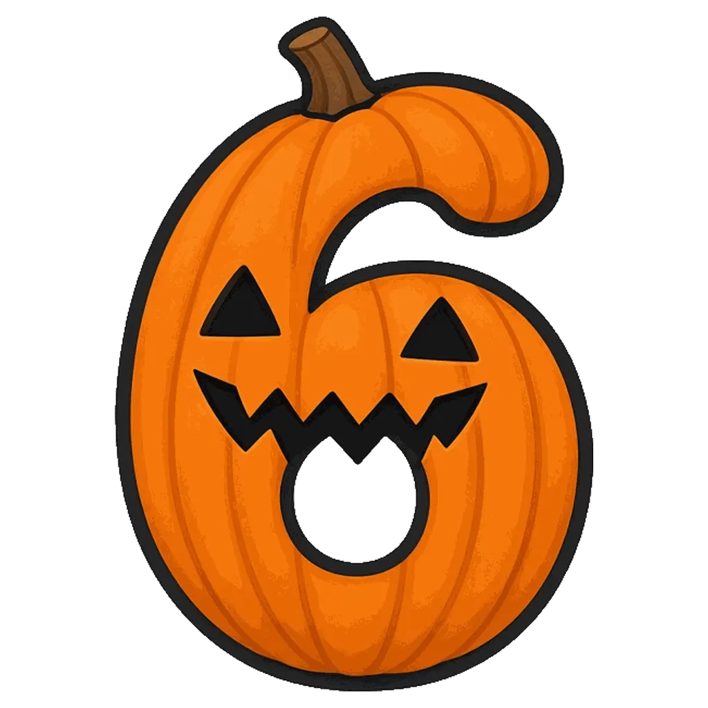 Halloween bubble number 6