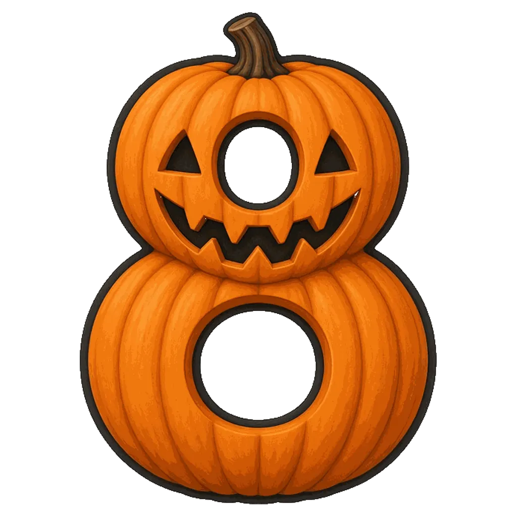 Halloween bubble number 8