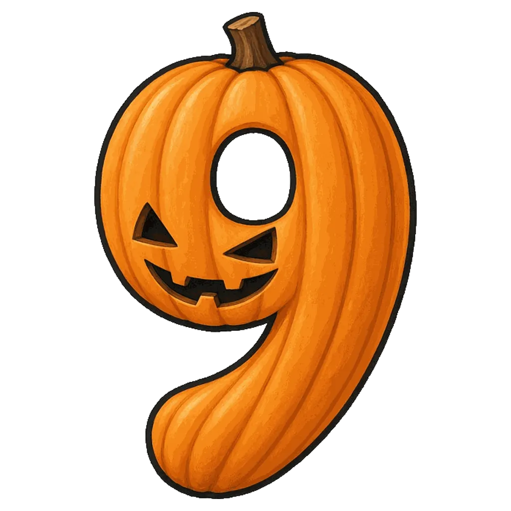 Halloween bubble number 9
