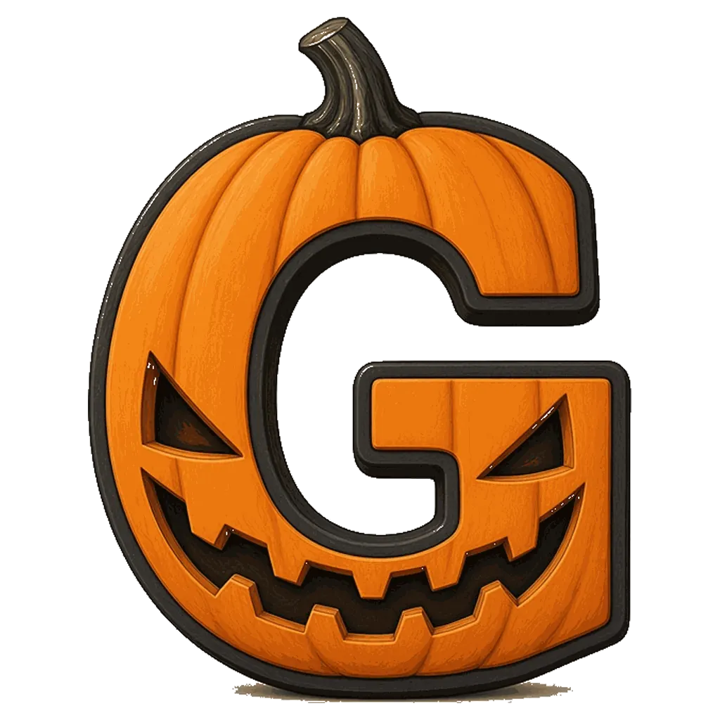 Halloween bubble letter G