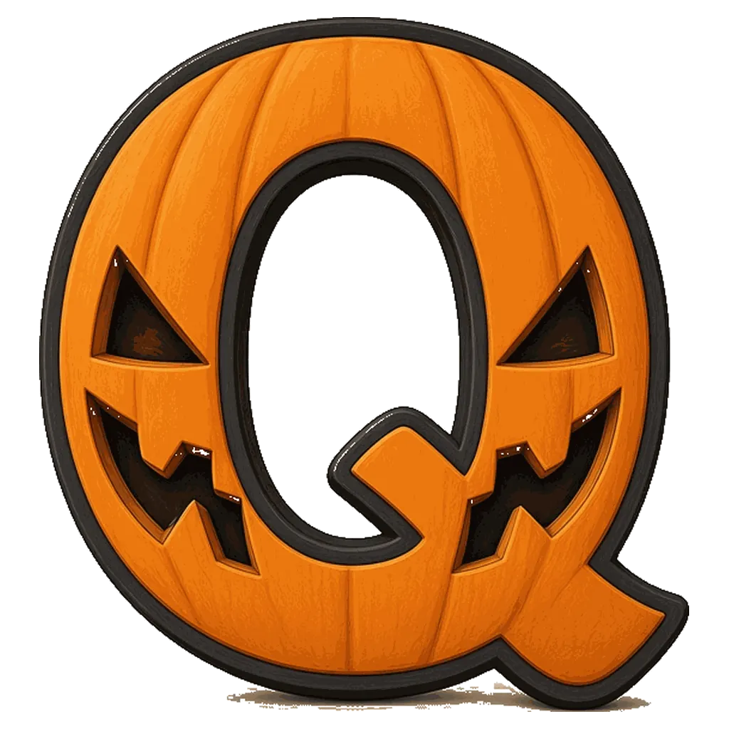 Halloween bubble letter Q