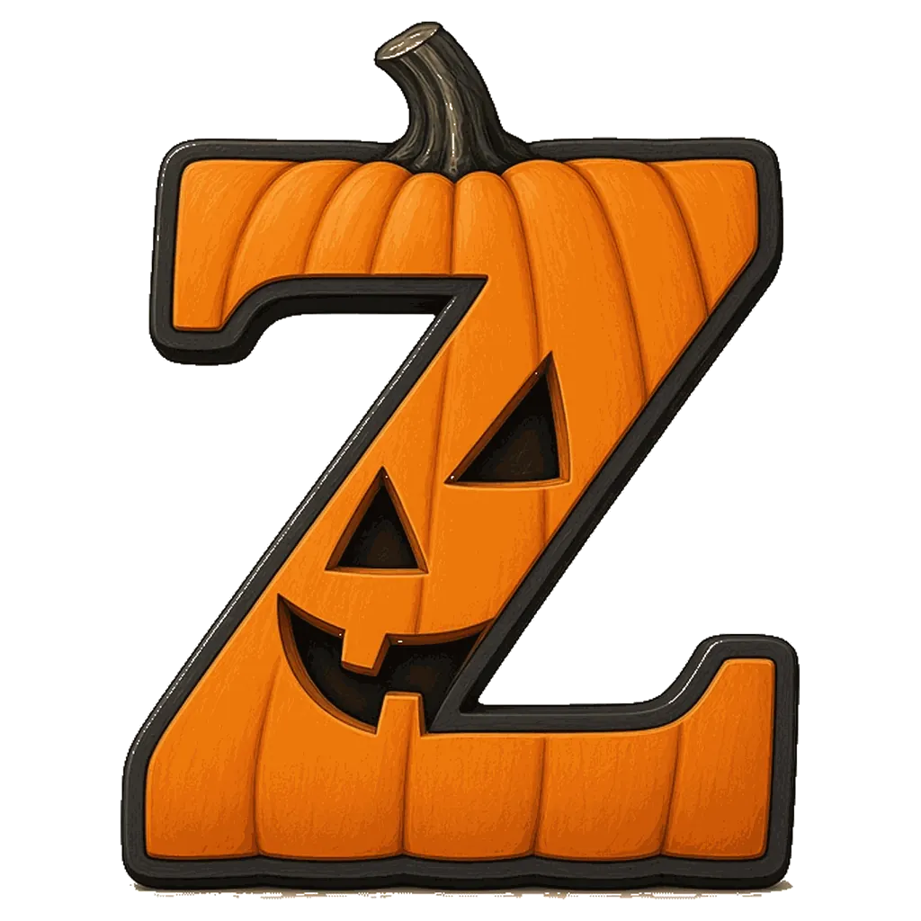 Halloween bubble letter Z