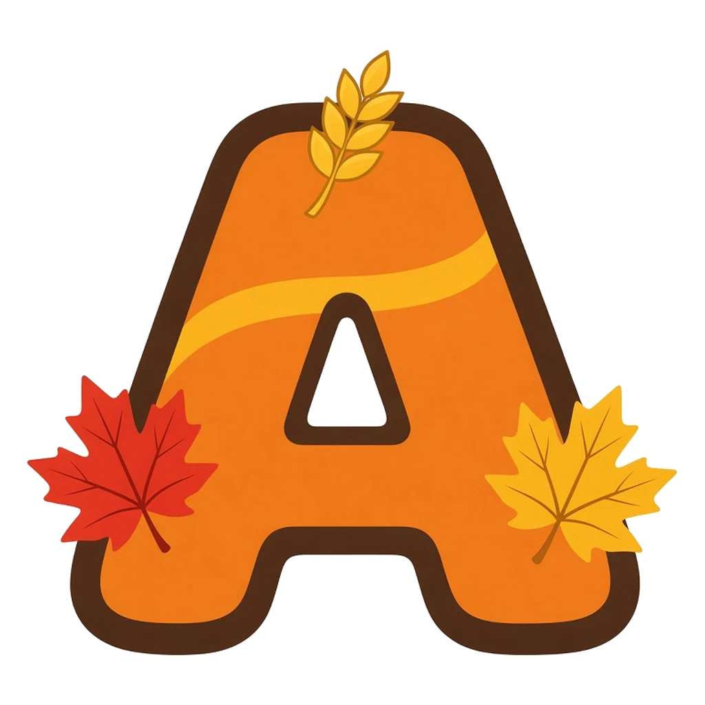 Thanksgiving bubble letter A