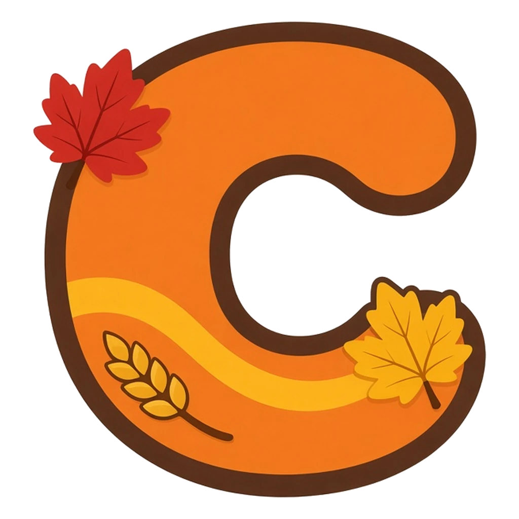 Thanksgiving bubble letter C