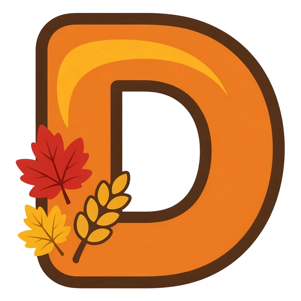 Thanksgiving bubble letter D