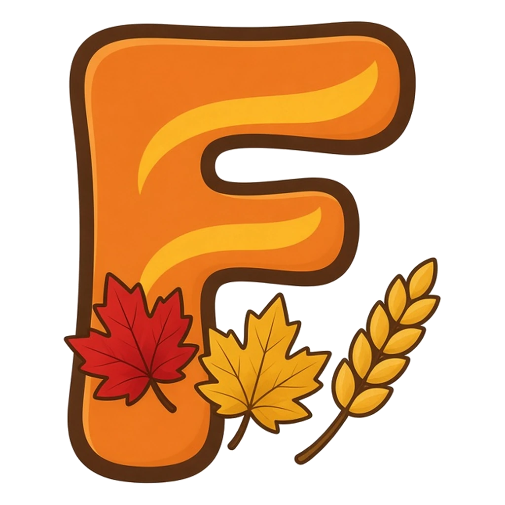 Thanksgiving bubble letter F
