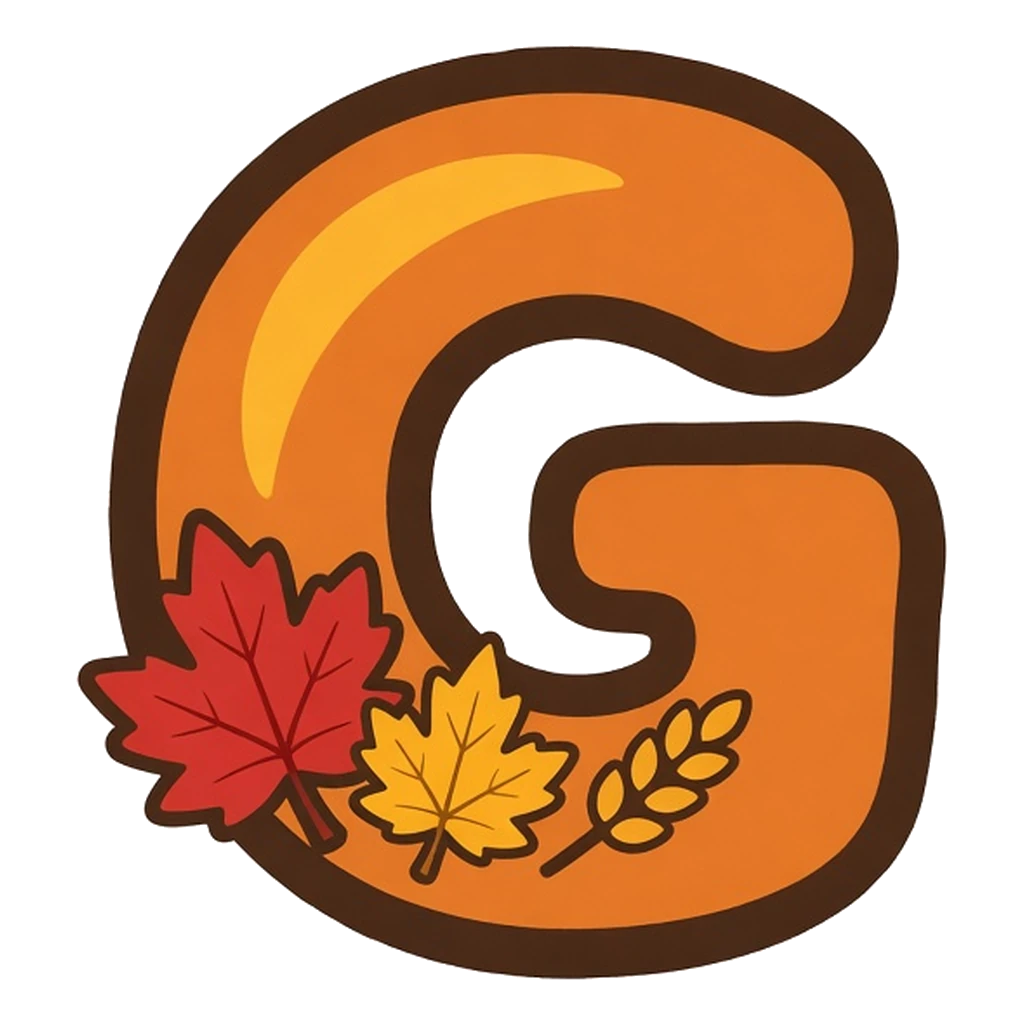 Thanksgiving bubble letter G