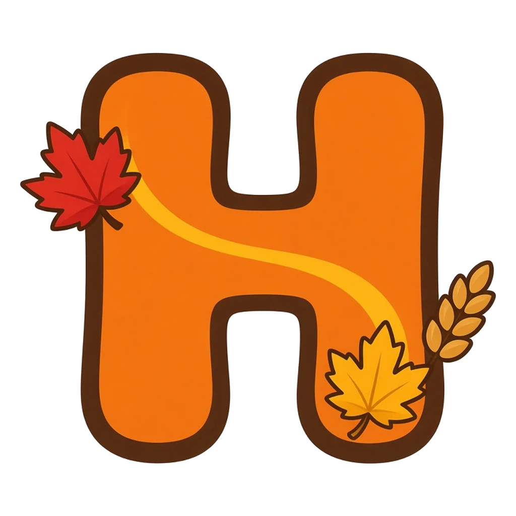 Thanksgiving bubble letter H