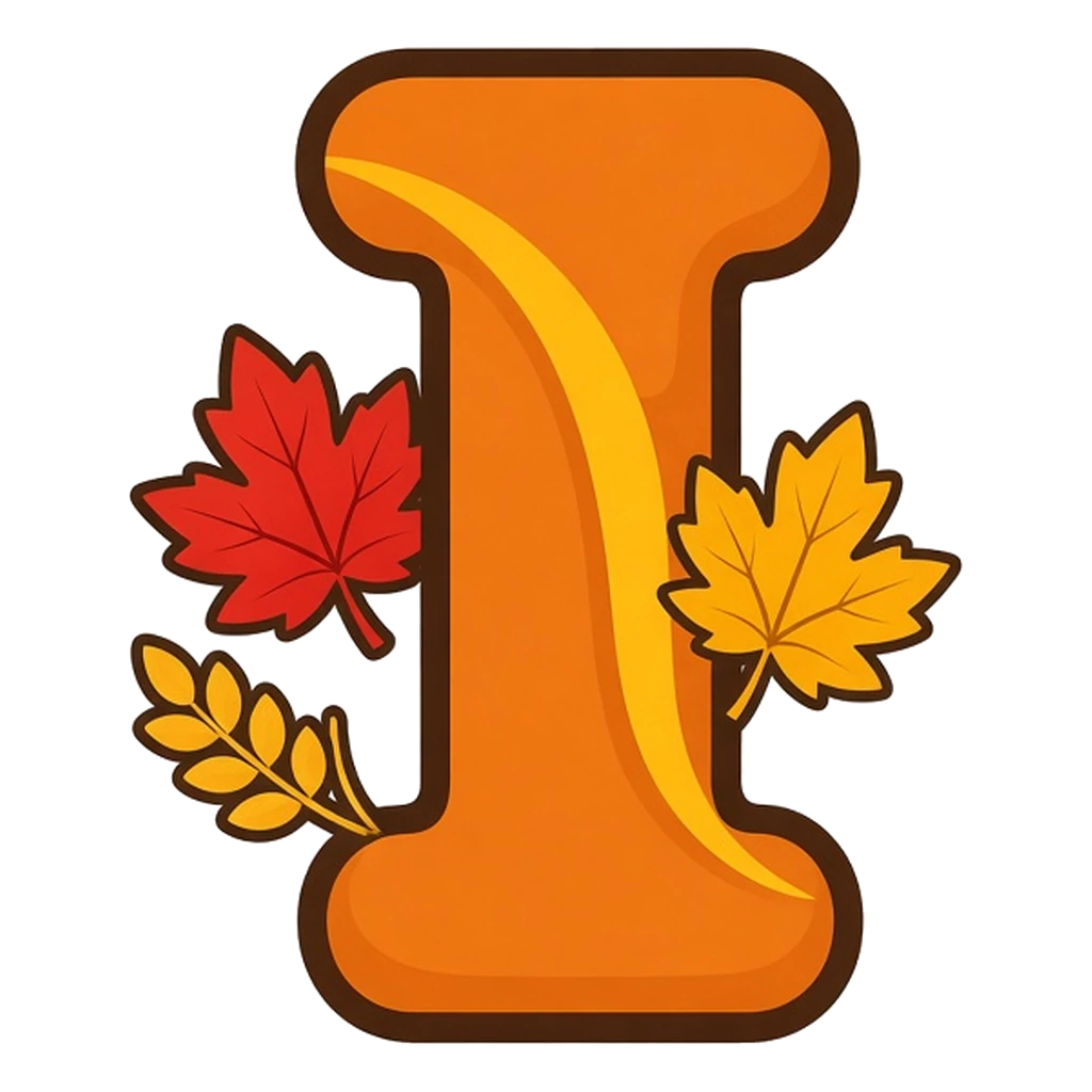 Thanksgiving bubble letter I