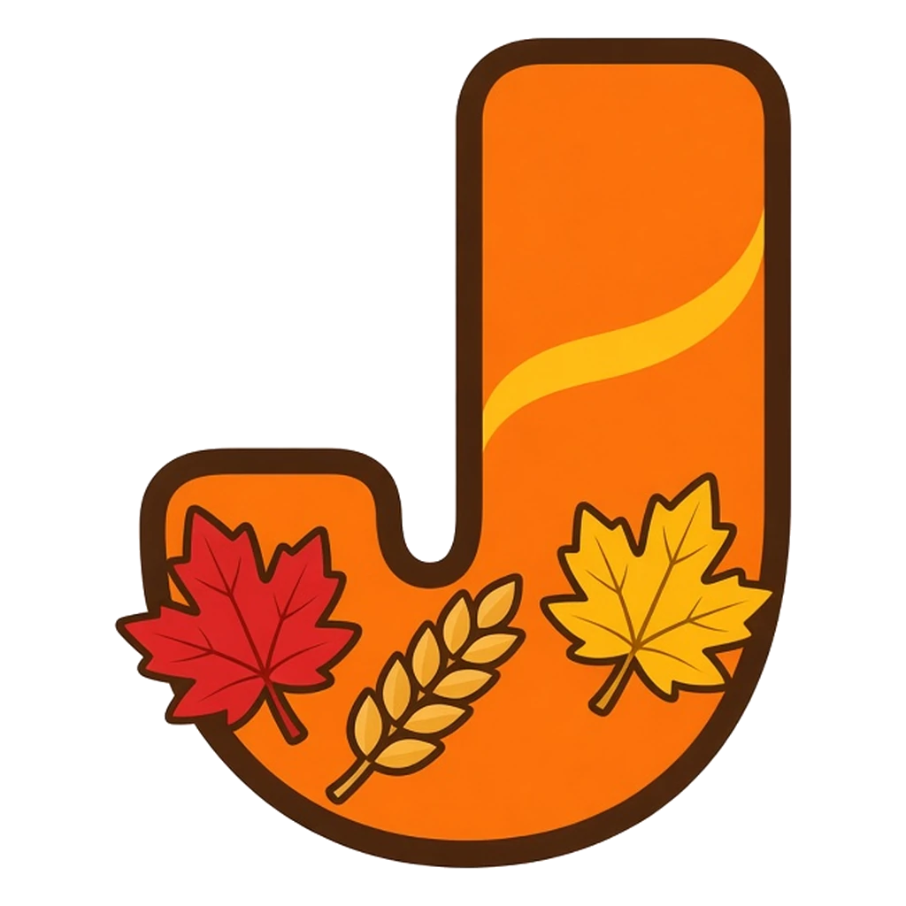 Thanksgiving bubble letter J