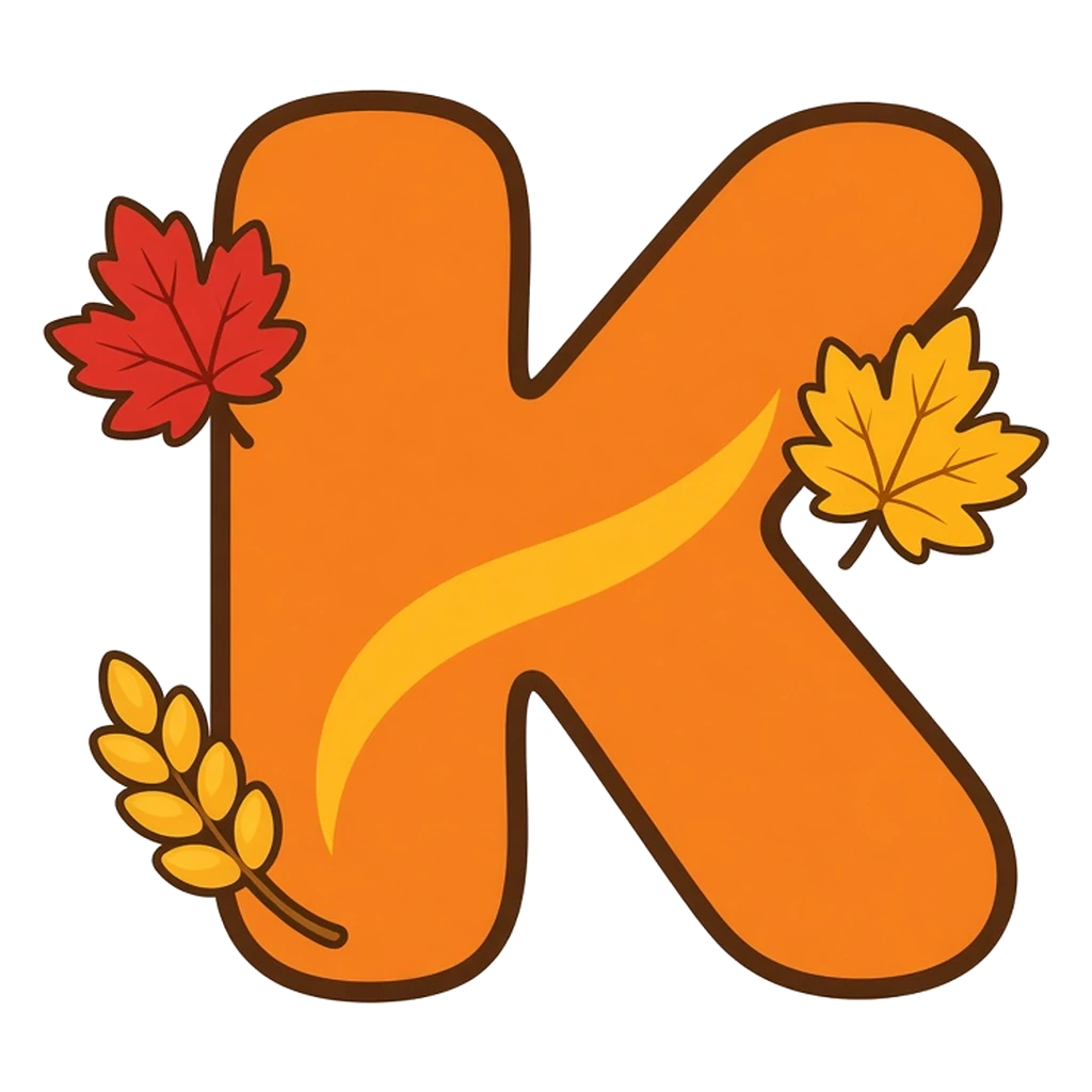 Thanksgiving bubble letter K