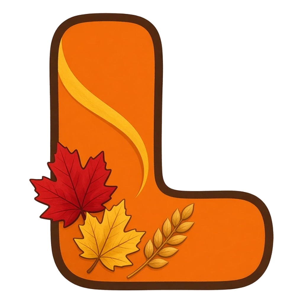 Thanksgiving bubble letter L