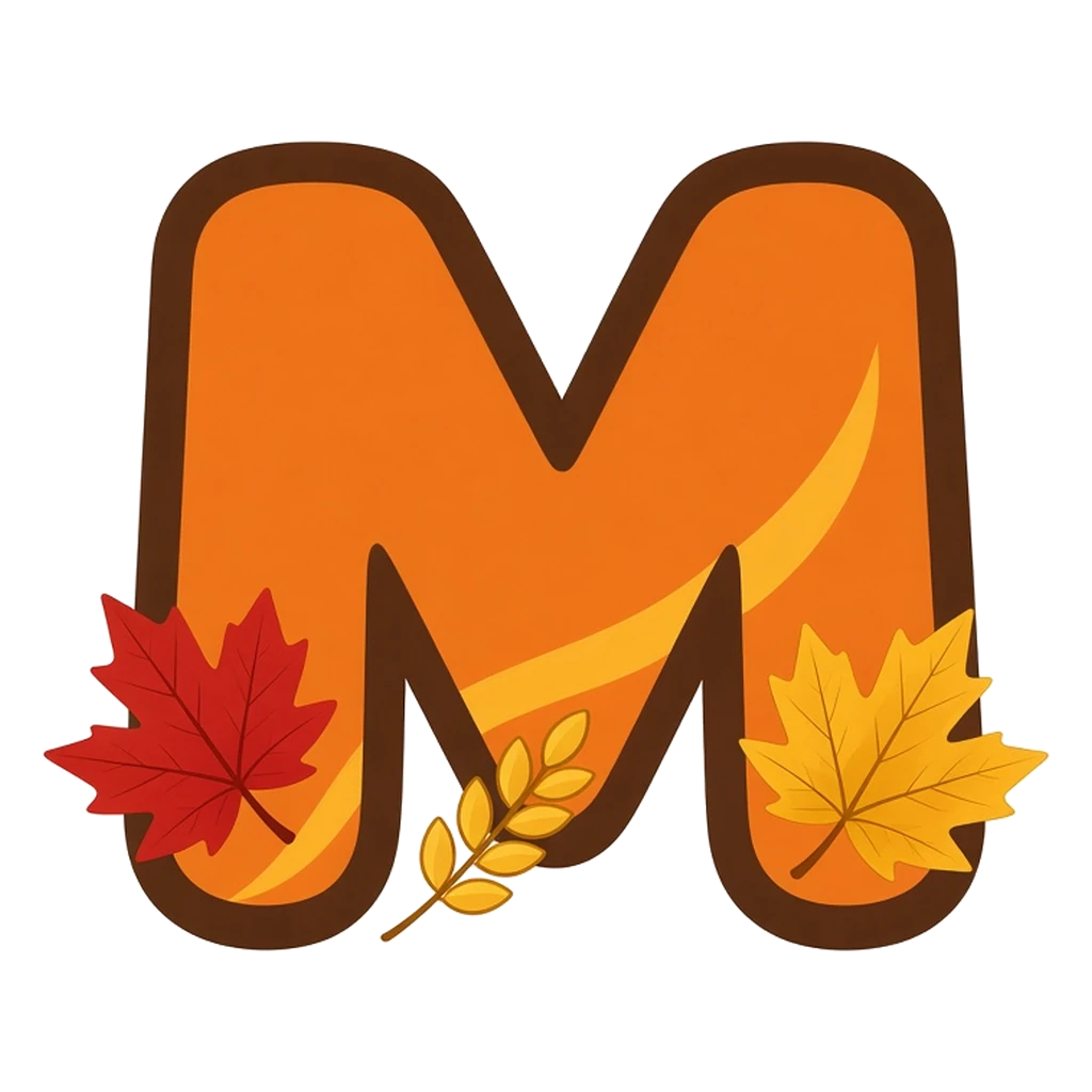 Thanksgiving bubble letter M