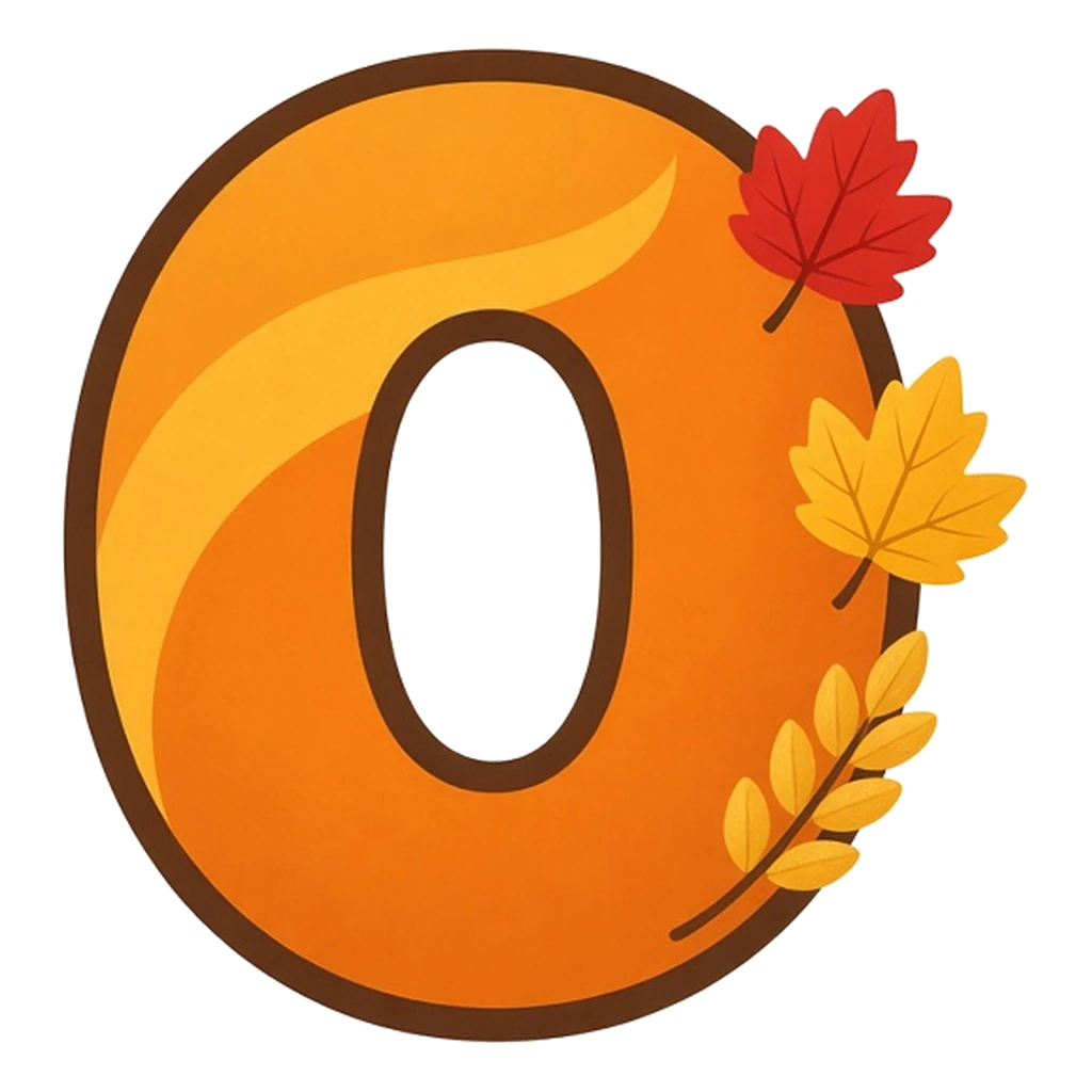 Thanksgiving bubble letter O