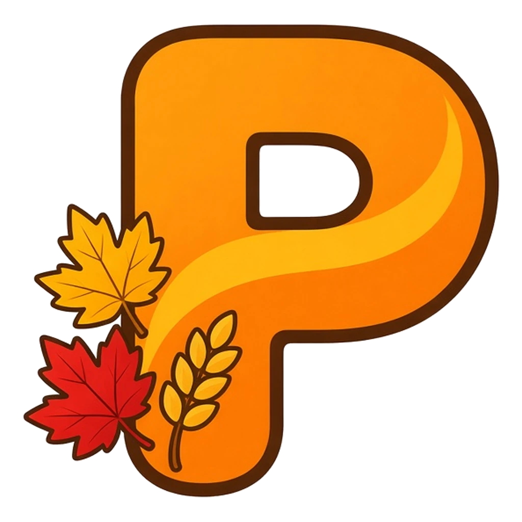 Thanksgiving bubble letter P