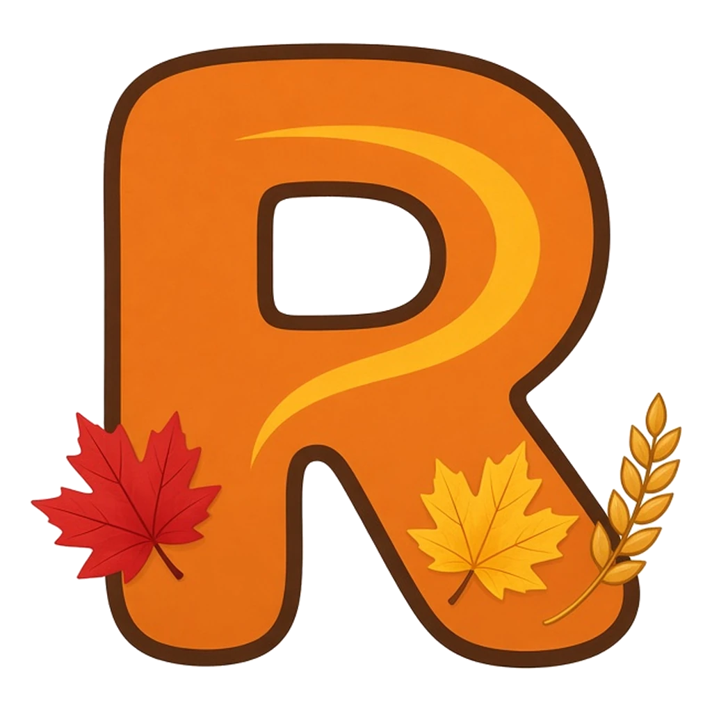 Thanksgiving bubble letter R
