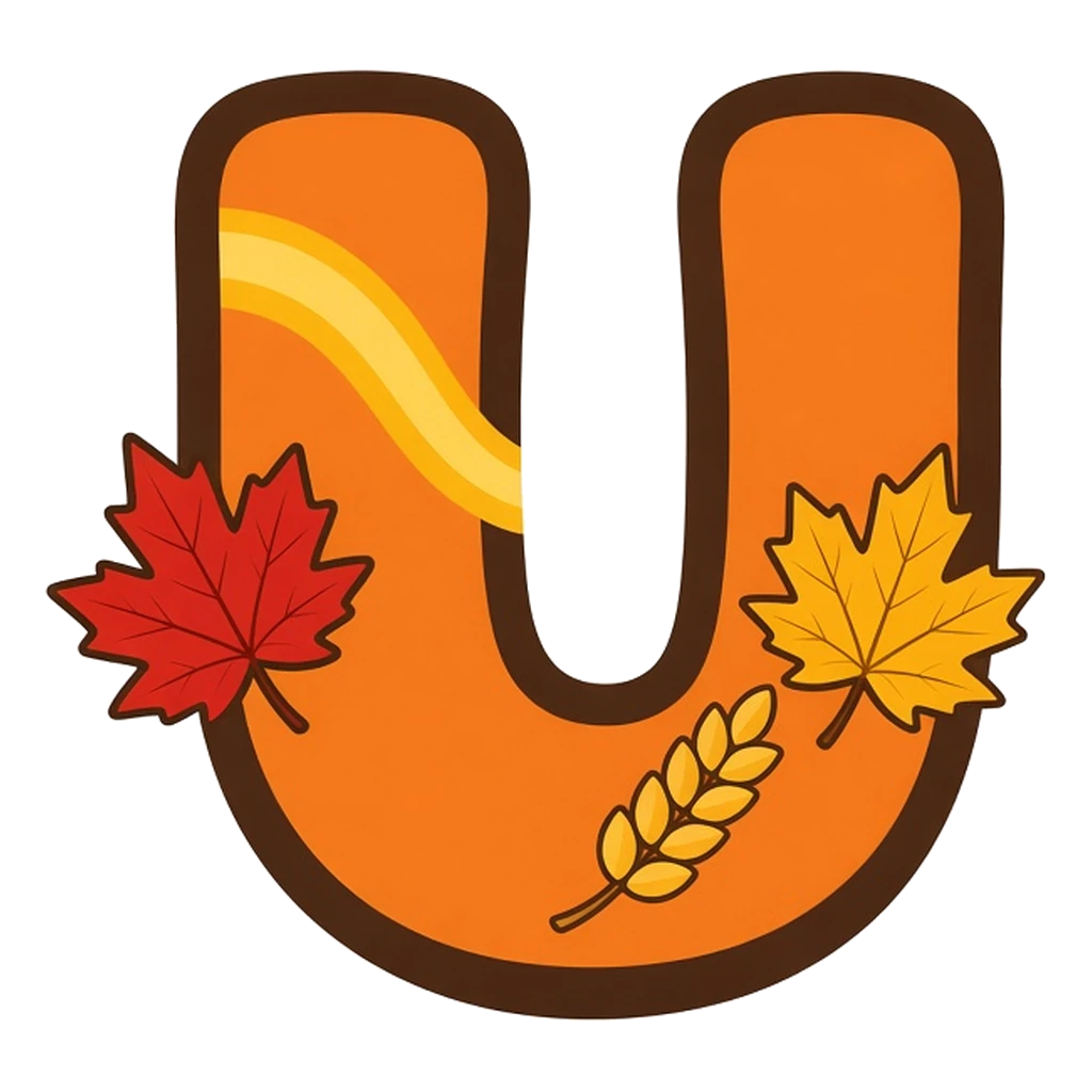 Thanksgiving bubble letter U