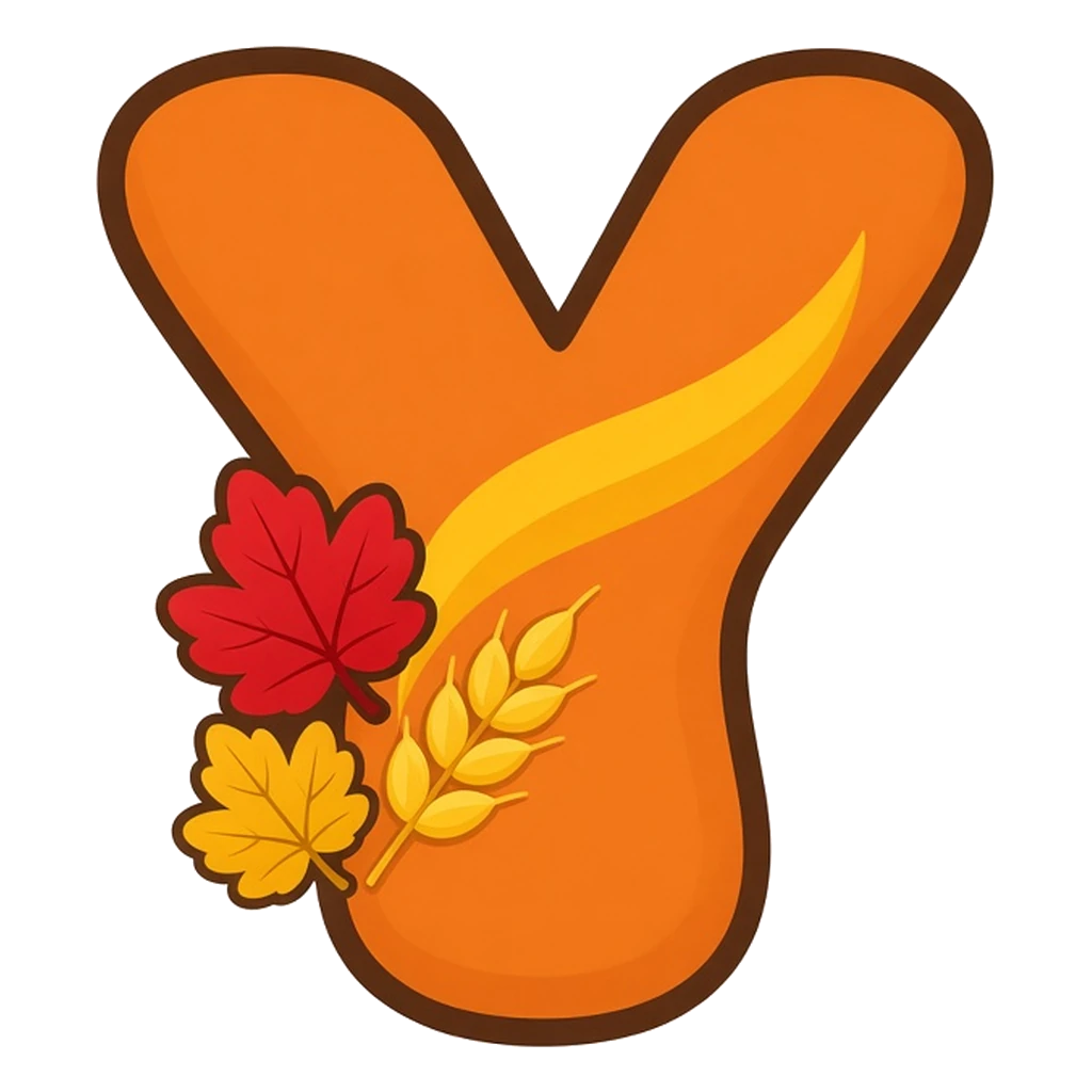 Thanksgiving bubble letter Y