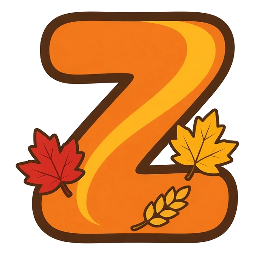 Thanksgiving bubble letter Z